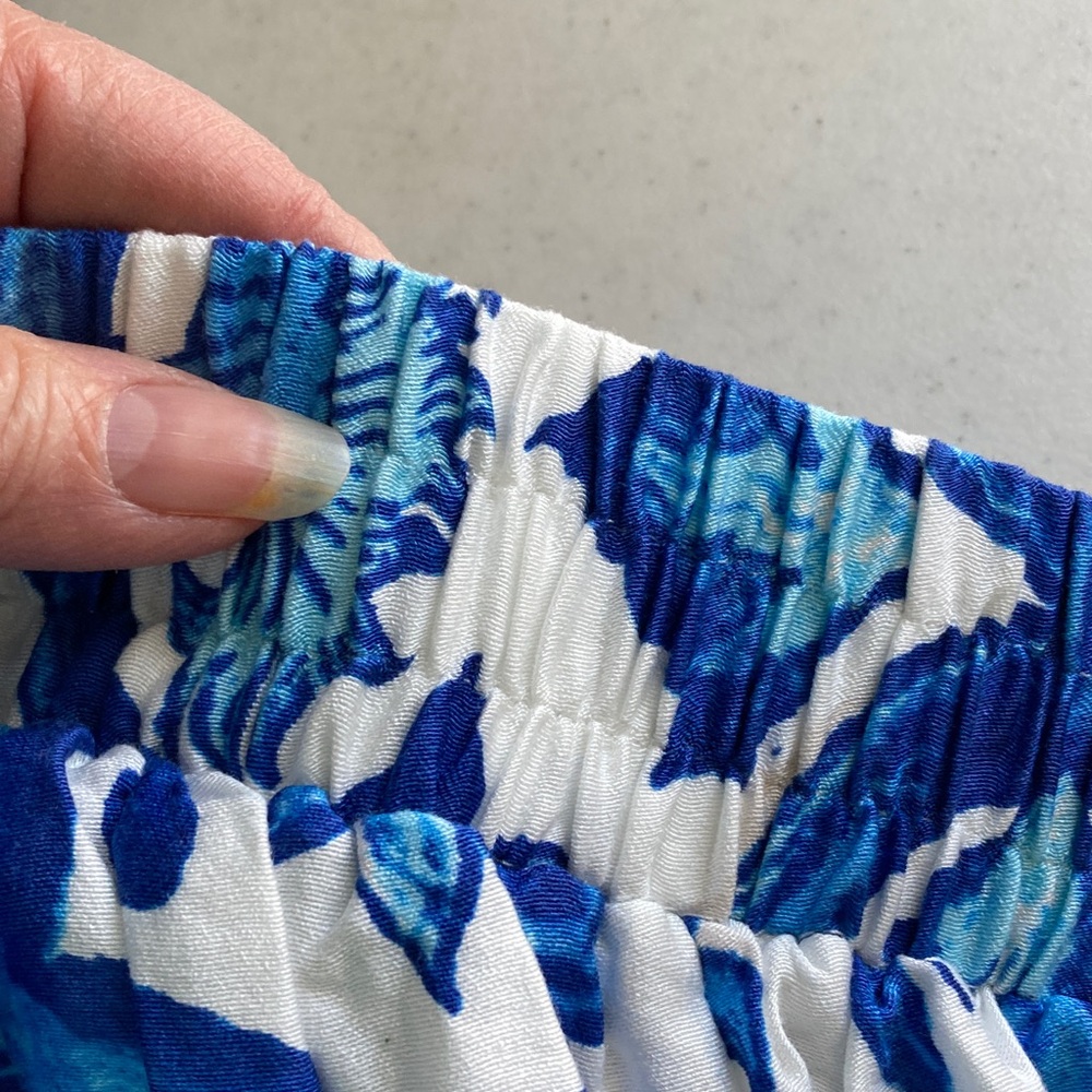 Haute Hippie Blue & White Palazzo Pants - Picture 8 of 8